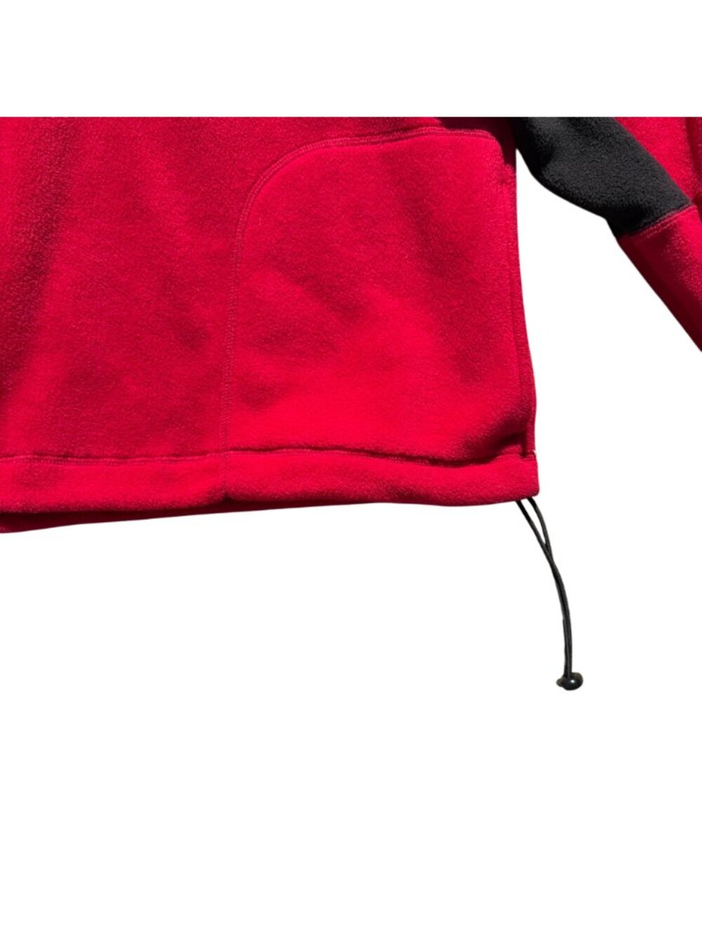 Mountain Tek Sport Fleece Pullover M Mens Red Black Quarter Zip Warm Cozy - Picture 3 of 8